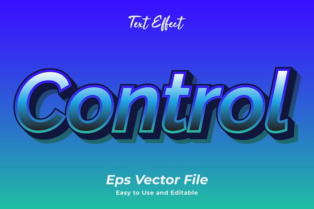 Modern text effect Control Editable and easy to use Premium vector