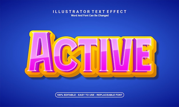 Modern text effect design active