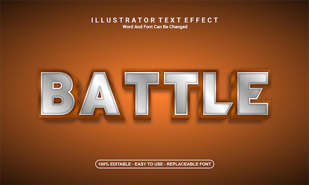 Modern text effect design battle