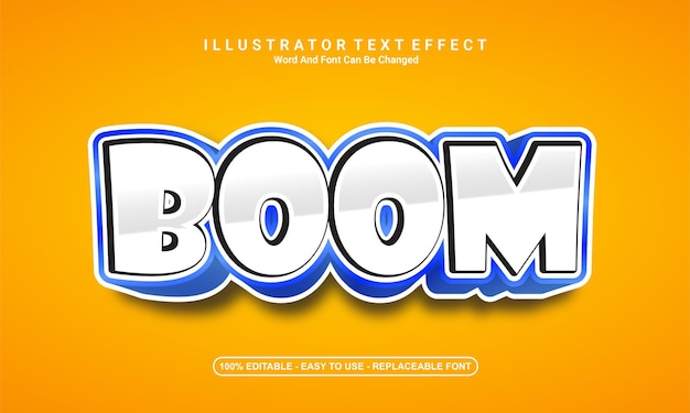 Modern text effect design boom