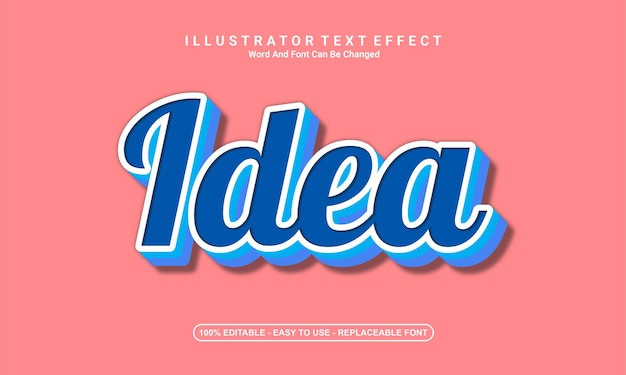 Modern text effect design idea