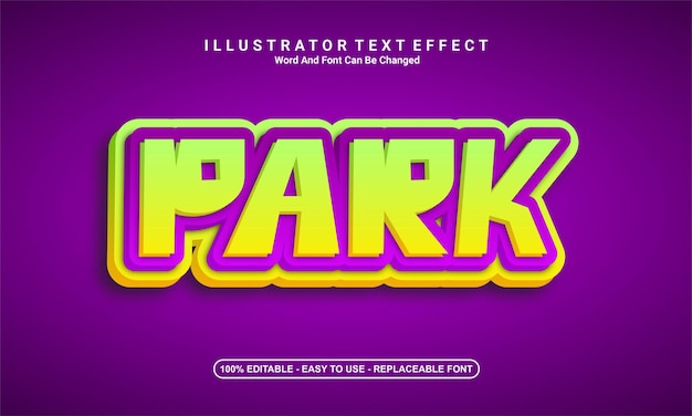 Modern text effect design park