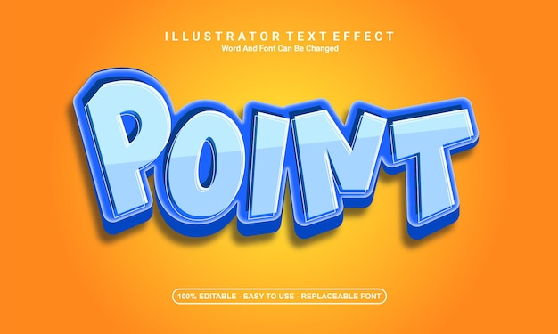 Modern text effect design, point