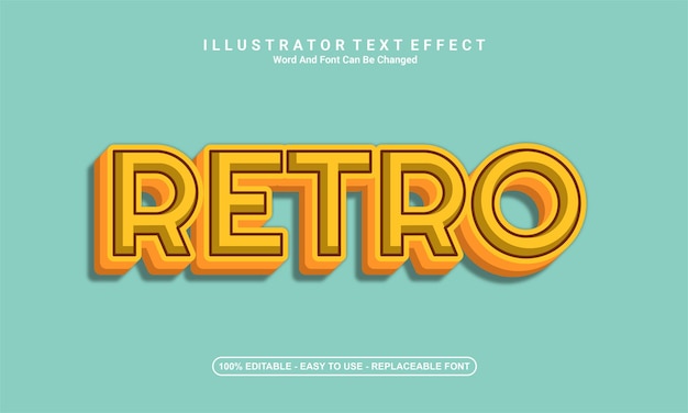 Modern text effect design retro