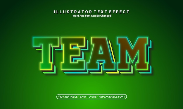 Modern text effect design, team