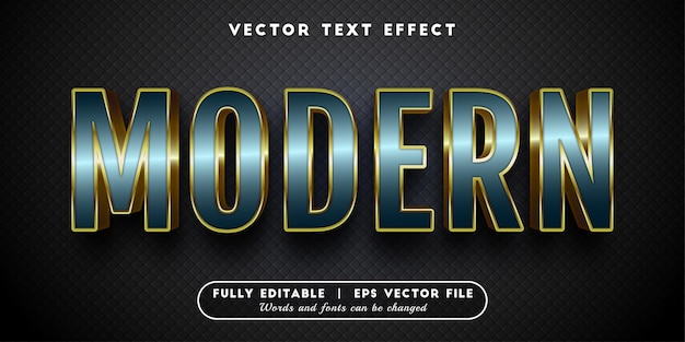 Modern text effect, editable text style