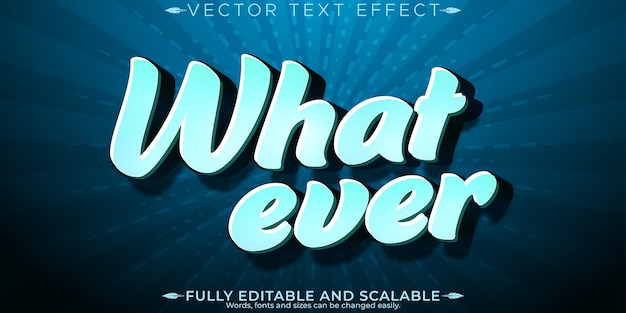 Vector modern text effect editable trendy and stylish customizable font style