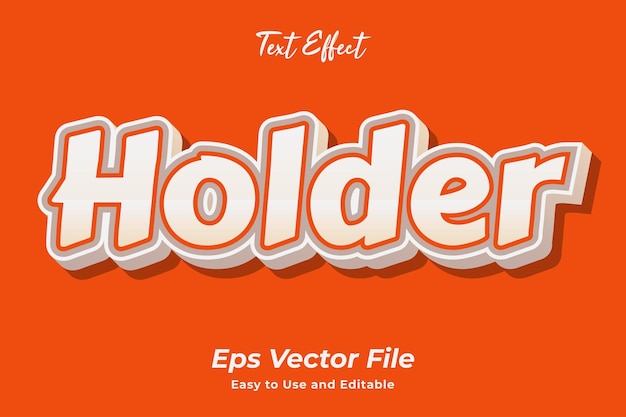 Modern text effect holder editable and easy to use premium vector