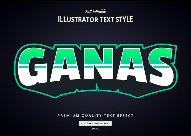 Vector modern text effect illustration