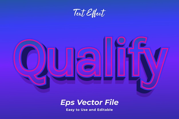 Vector modern text effect qualify editable and easy to use premium vector