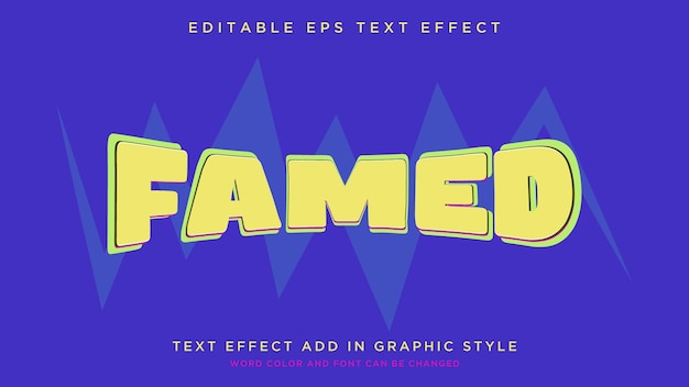 Modern text effect style with amazing colors vectot