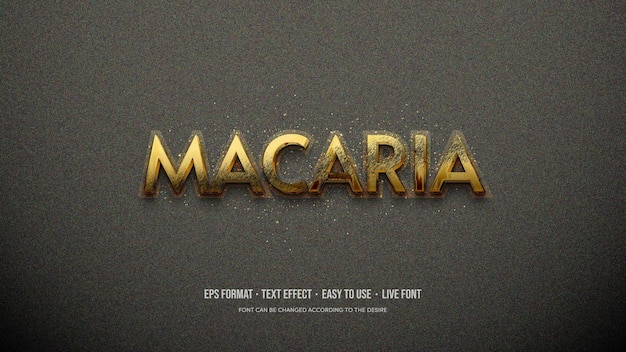 Vector modern text effect with elegant gold color