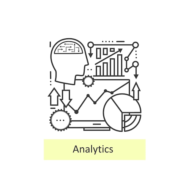 Moderna linea sottile di analisi delle icone