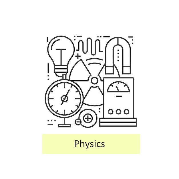 Современные тонкие линии иконы физики