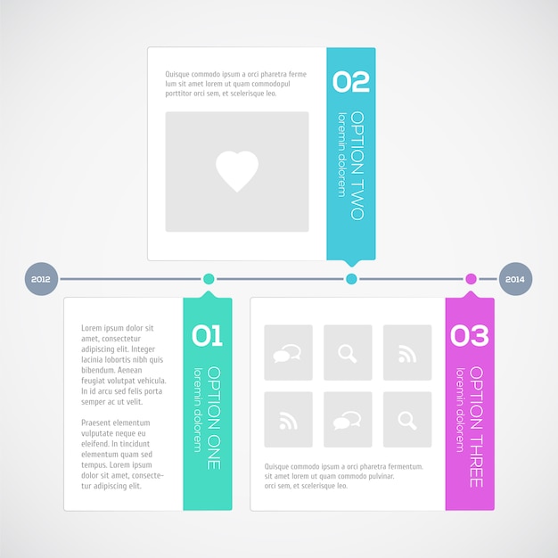 Modern timeline design text template