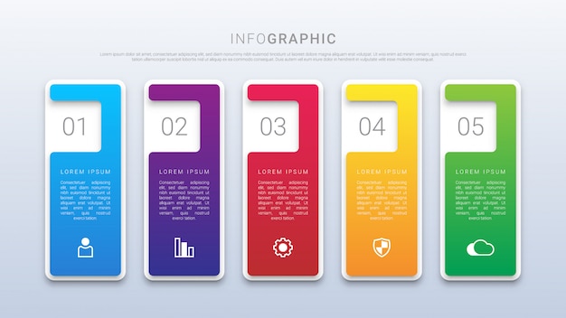 Modern timeline infographic