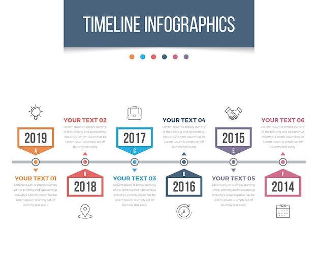 Vettore timeline moderna infografica