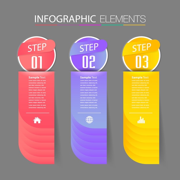 modern timeline text box template infographics