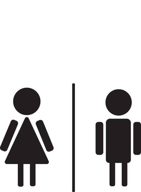 Vector modern toilet men women sign