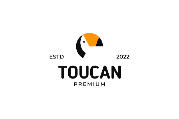 Modello moderno dell'illustrazione di progettazione di logo del tucano