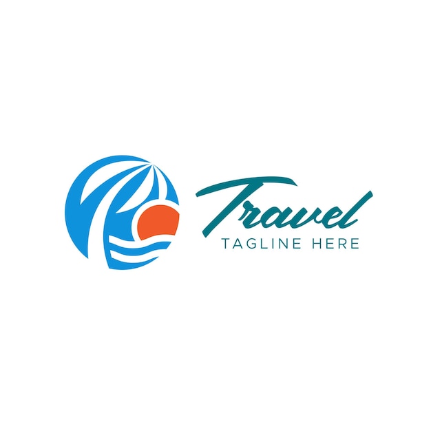 Modern tour and travel logo design