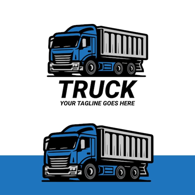 modern trailer truck logo for trucking company