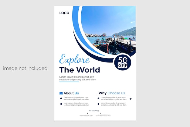 modern travel creatief flyer ontwerp