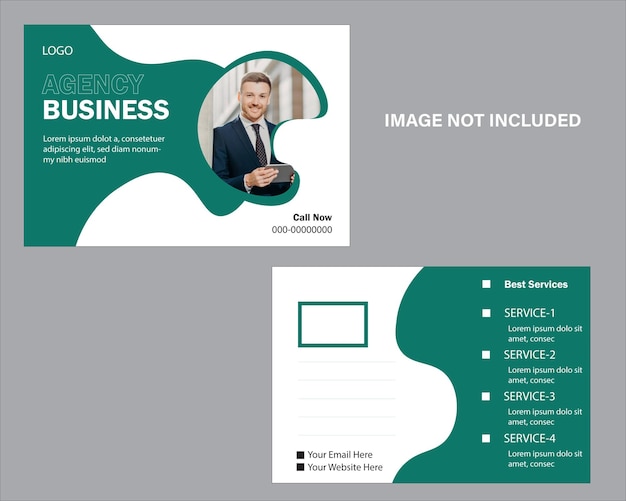 modern trend post card design template