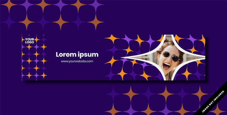 Vector modern trends geometric linkedin banner design