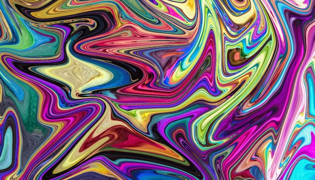 Fondo di pittura di marmo liquido colorato astratto moderno e alla moda vettore premium