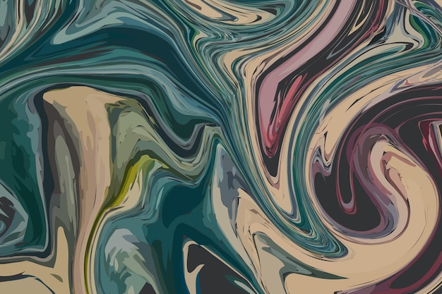 Vector modern and trendy abstract colorful liquid marble paint background