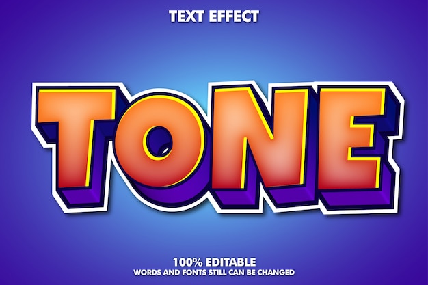 Modern trendy cartoon teksteffect