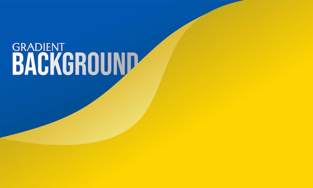 modern and trendy gradient background in blue yellow color with curved elements suitable for banner