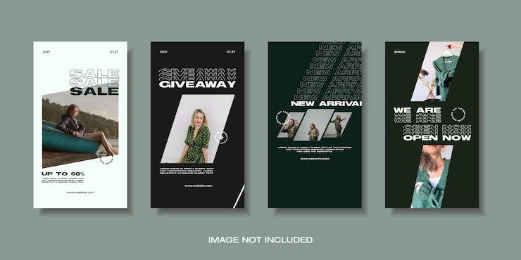 Vector modern trendy and unique social media stories template