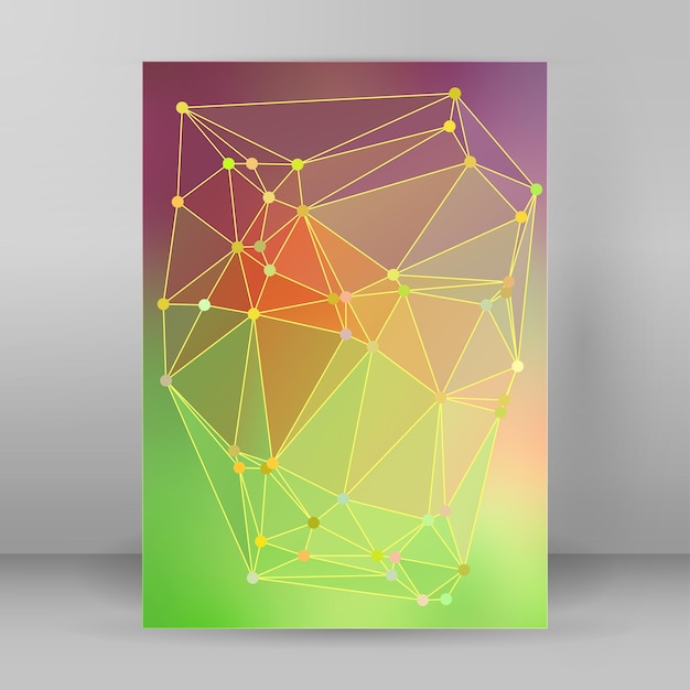 Modern triangle background 3d effect cover page brochure A4 format27