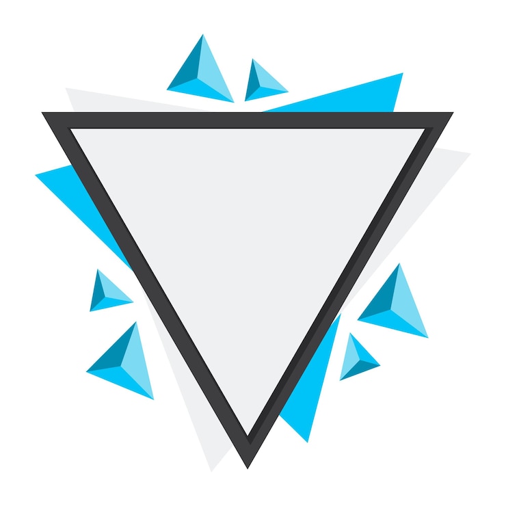 Vector modern triangle frame