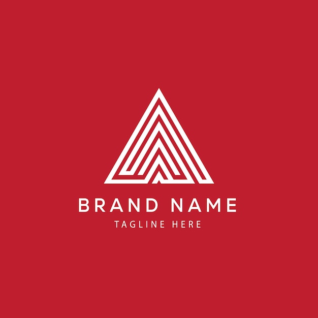 modern triangle a letter logo