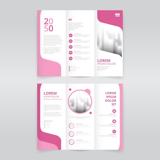 Modern trifold brochure design template