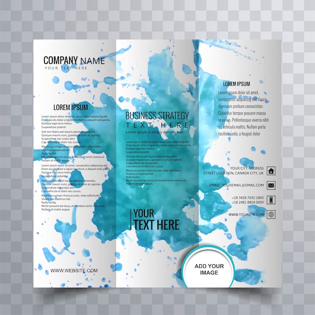 Vector modern trifold brochure design