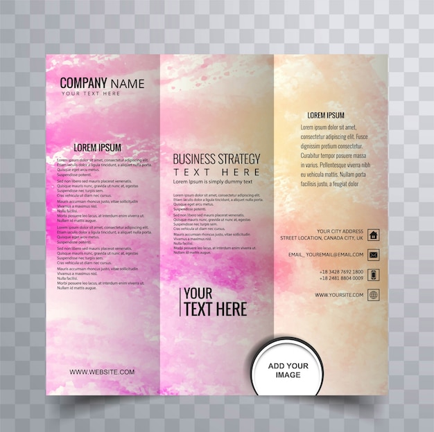 Modern trifold brochure design