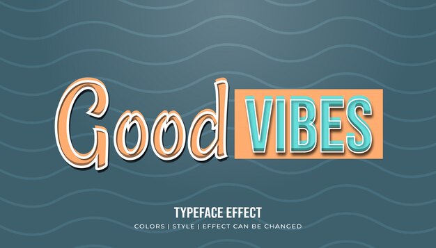 Vector modern typeface text effect