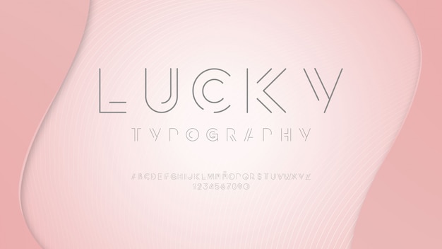 Modern typography with beautiful lines effect