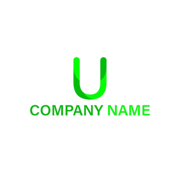 modern u letter logo design