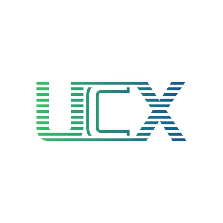 Vector modern ucx logo design letter ucx minimalist professional and versatile branding icon for business identity