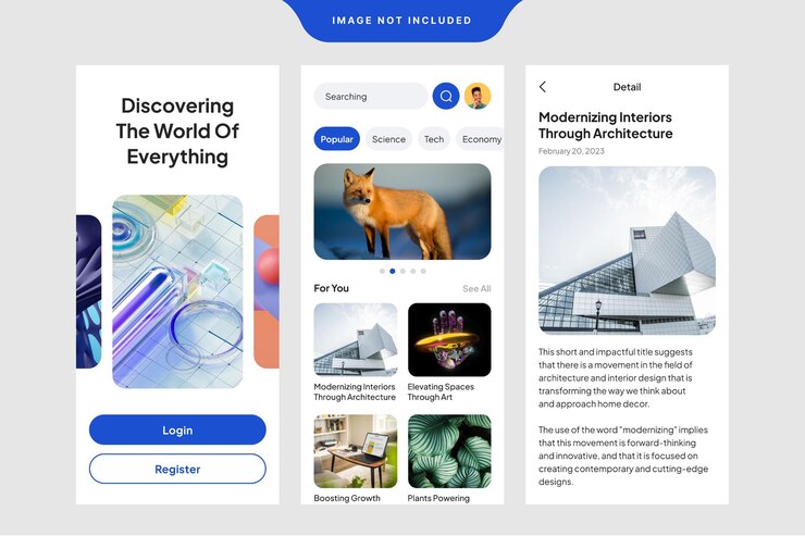 Vector modern ui design unlimited search engine template