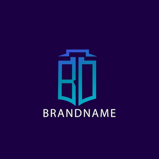 modern uniek corporate bo letter logo ontwerp templete