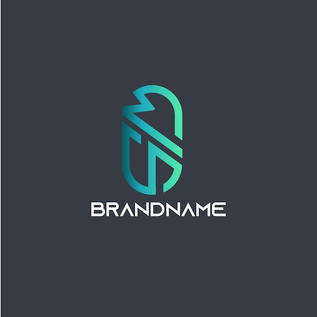 modern uniek corporate sm letter logo ontwerp templete