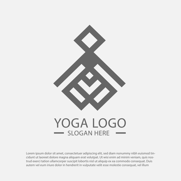 modern uniek yoga-logotype