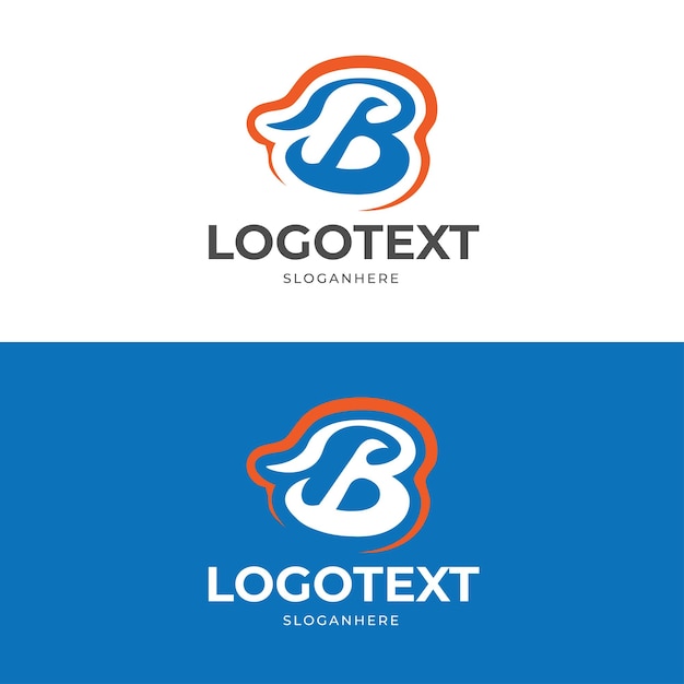 Vector modern unique b letter logo design