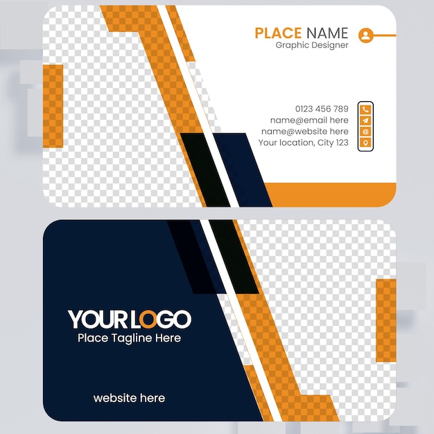 Vector modern unique business card design